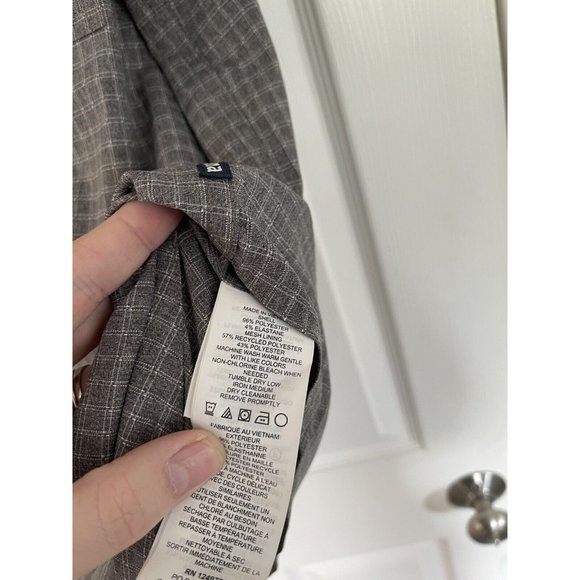 NWT PrAna Garvan Short Sleeve Button Down Shirt - Charcoal - Picture 4 of 5